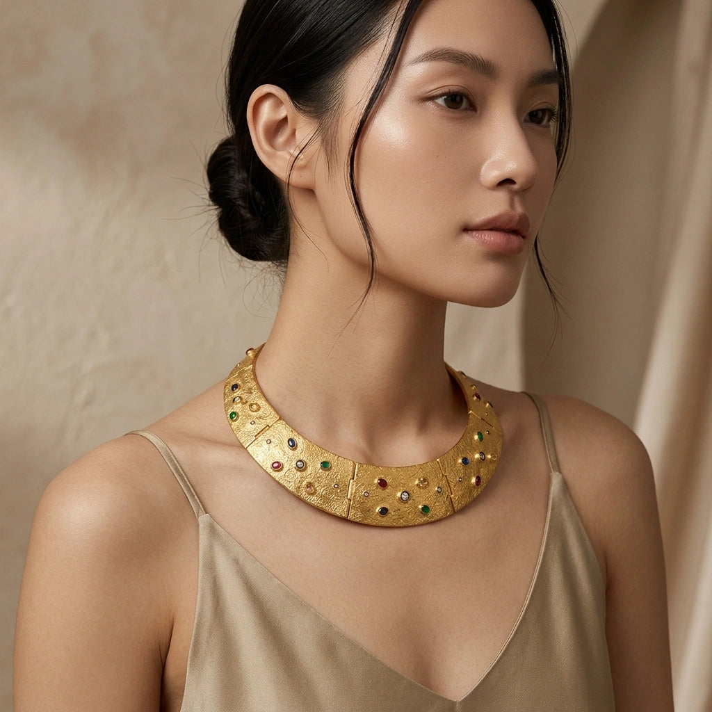 Diamond & Mix Gems Necklace - K.S. Sze & Sons
