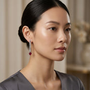 Ruby & Diamond Earrings - K.S. Sze & Sons