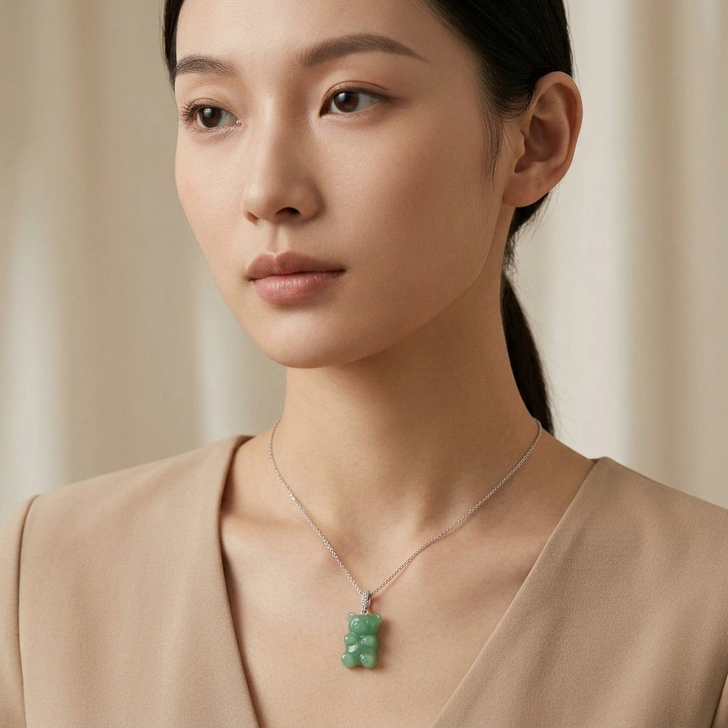 Jade Gummy Bear Pendant - K.S. Sze & Sons