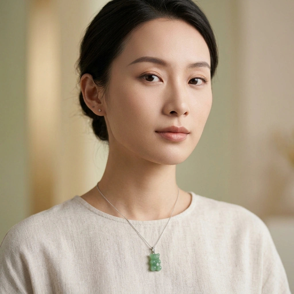 Jade Gummy Bear Pendant - K.S. Sze & Sons