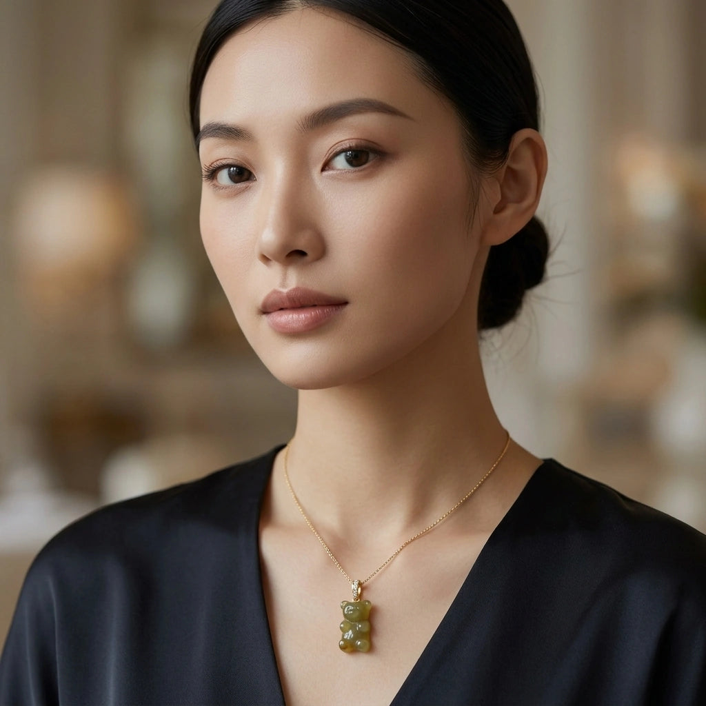 Jade Gummy Bear Pendant - K.S. Sze & Sons