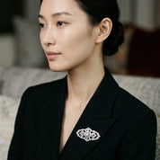 Platinum Diamond Brooch - K.S. Sze & Sons