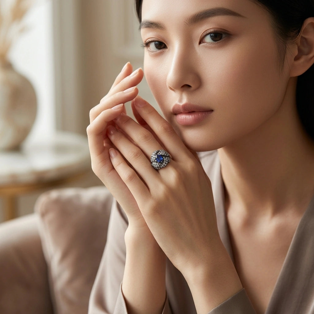 Sapphire & Diamond Ring - K.S. Sze & Sons