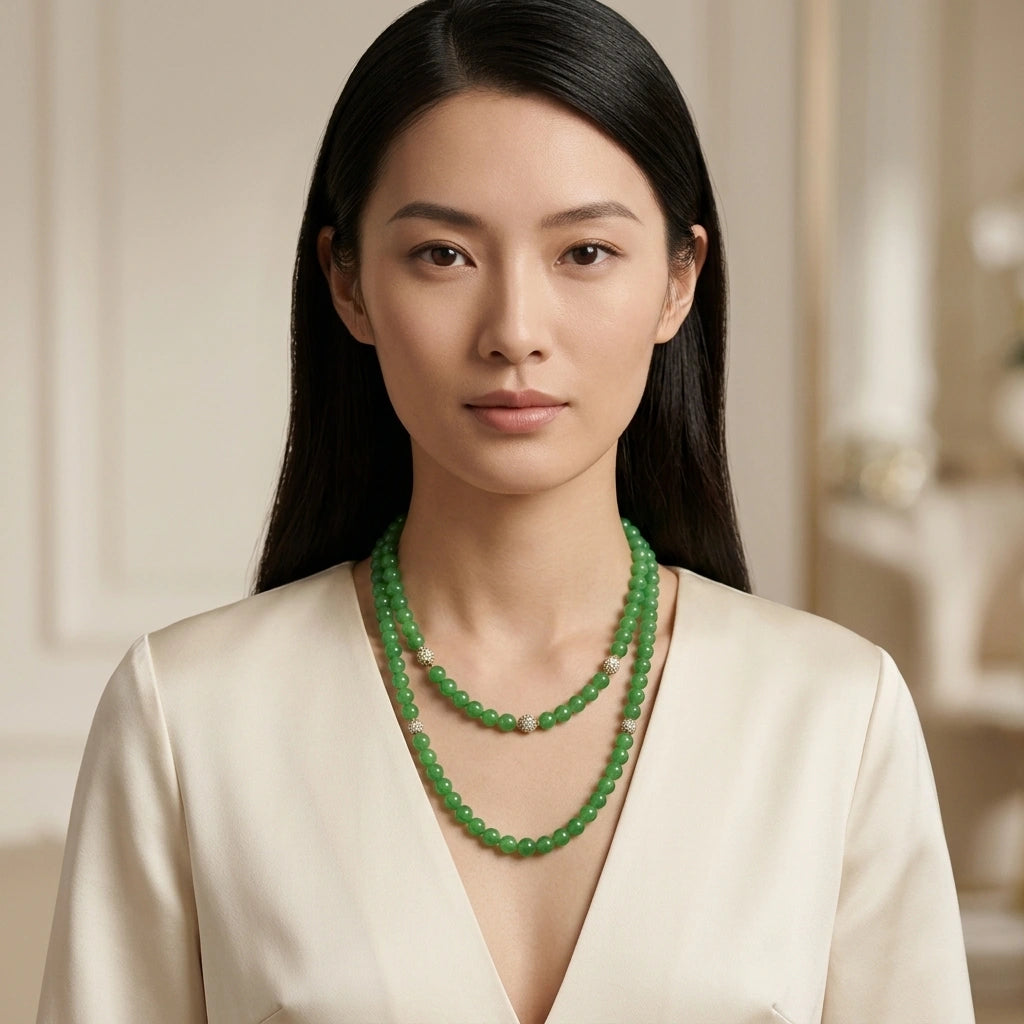 Jade Beads Necklace - K.S. Sze & Sons