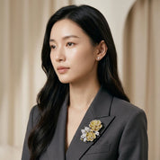 Dual Blooms Raw Radiance Rough Diamond Brooch - K.S. Sze & Sons