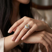 Yellow & White Diamond Ring - K.S. Sze & Sons