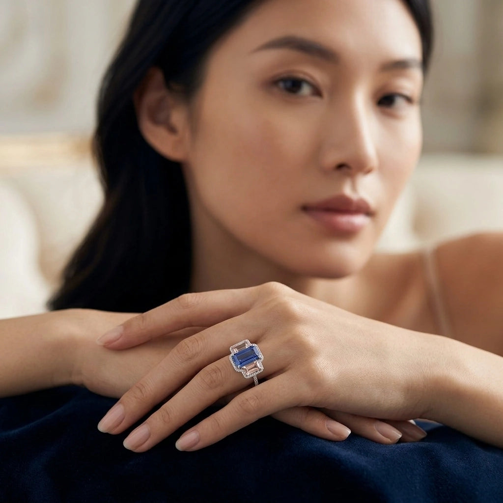 Tanzanite & Morganite Ring - K.S. Sze & Sons
