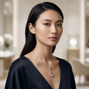 Morganite, Tourmaline, Sapphire & Diamond Pendant - K.S. Sze & Sons