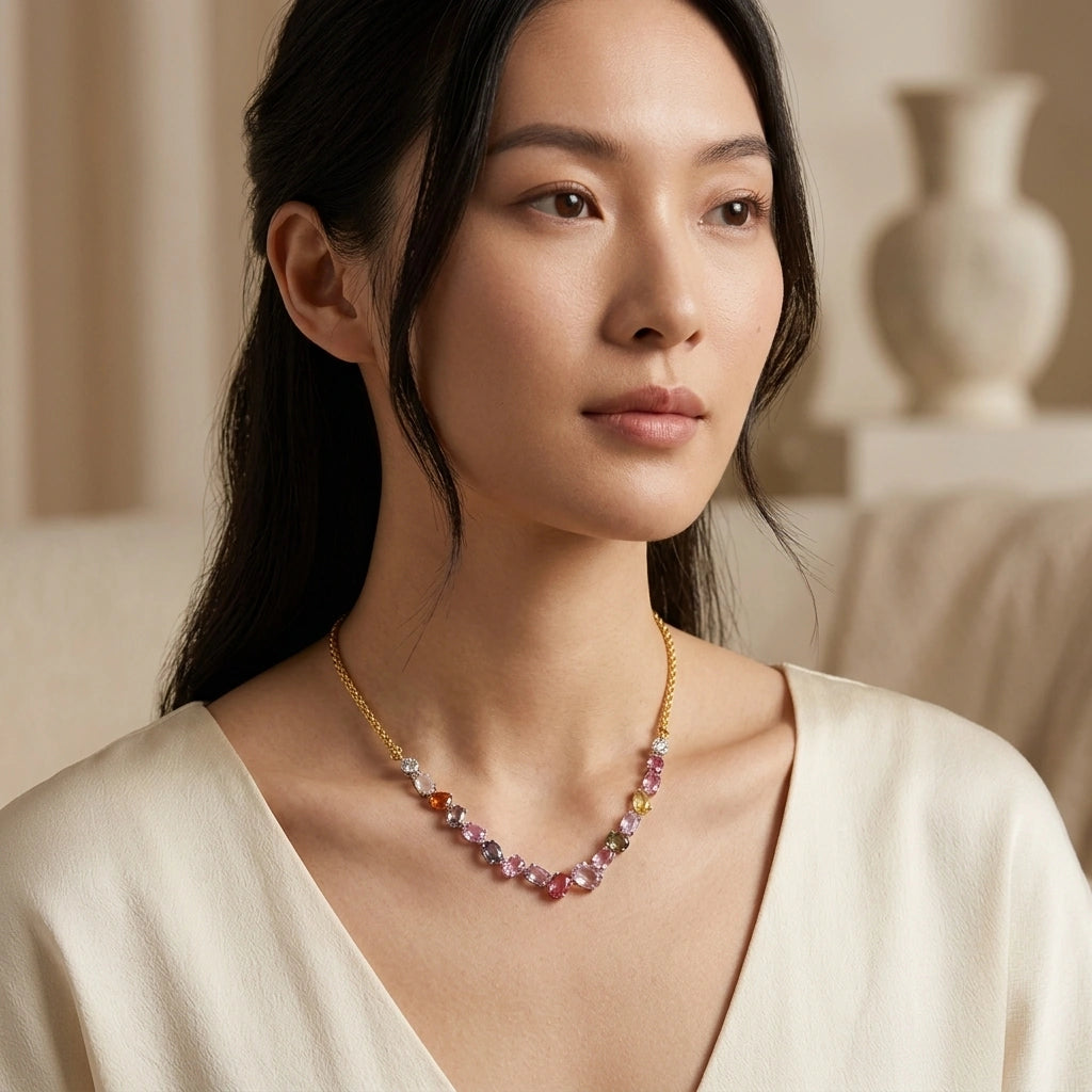 Mutli-Color Sapphire Necklace - K.S. Sze & Sons