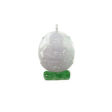 Green Jadeite, White Jadeite & Diamond Pendant