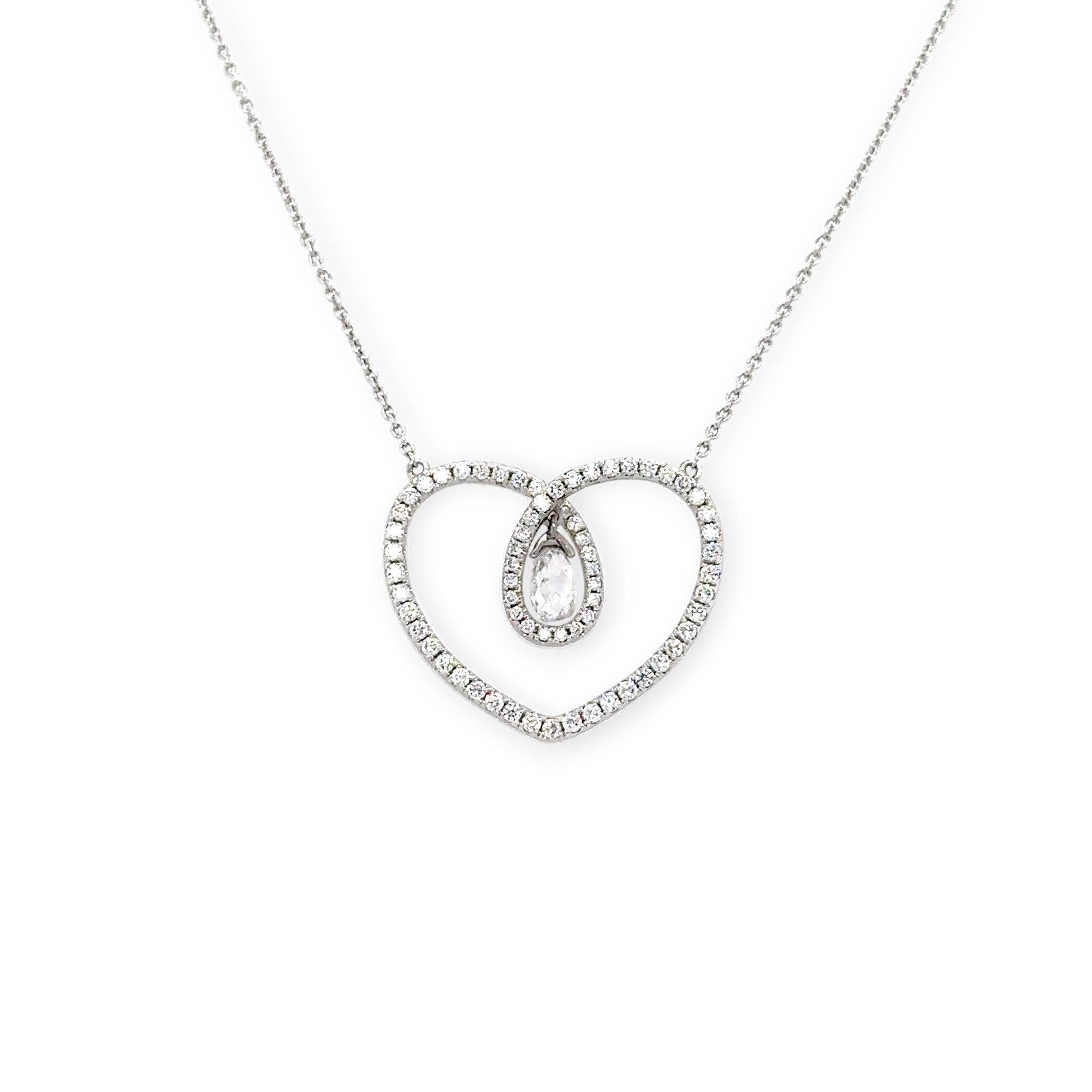 Heart Shaped Diamond Necklace - K.S. Sze & Sons