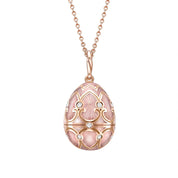 FABERGE Pink Guilloché Enamel Heart Surprise Locket - K.S. Sze & Sons