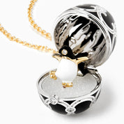 FABERGE Guilloché Enamel Penguin Surprise Locket - K.S. Sze & Sons