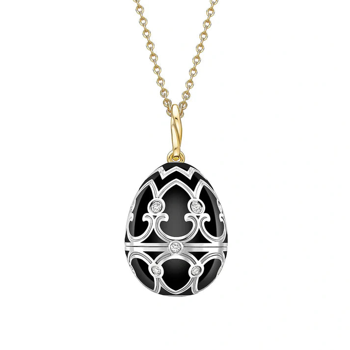 FABERGE Guilloché Enamel Penguin Surprise Locket - K.S. Sze & Sons