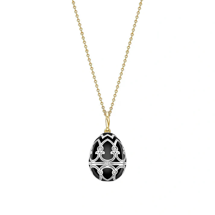 FABERGE Guilloché Enamel Penguin Surprise Locket - K.S. Sze & Sons