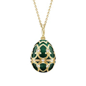 FABERGE Green Guilloché Enamel Panda Surprise Locket - K.S. Sze & Sons