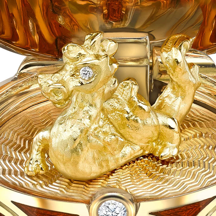 FABERGE Guilloché Enamel Year of the Dragon Surprise Locket - K.S. Sze & Sons