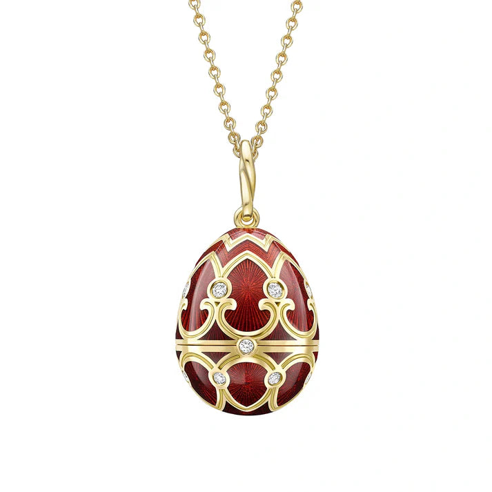 FABERGE Guilloché Enamel Year of the Pig Surprise Locket - K.S. Sze & Sons