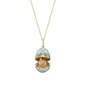 FABERGE Turquoise Guilloché Enamel Hen Surprise Locket - K.S. Sze & Sons