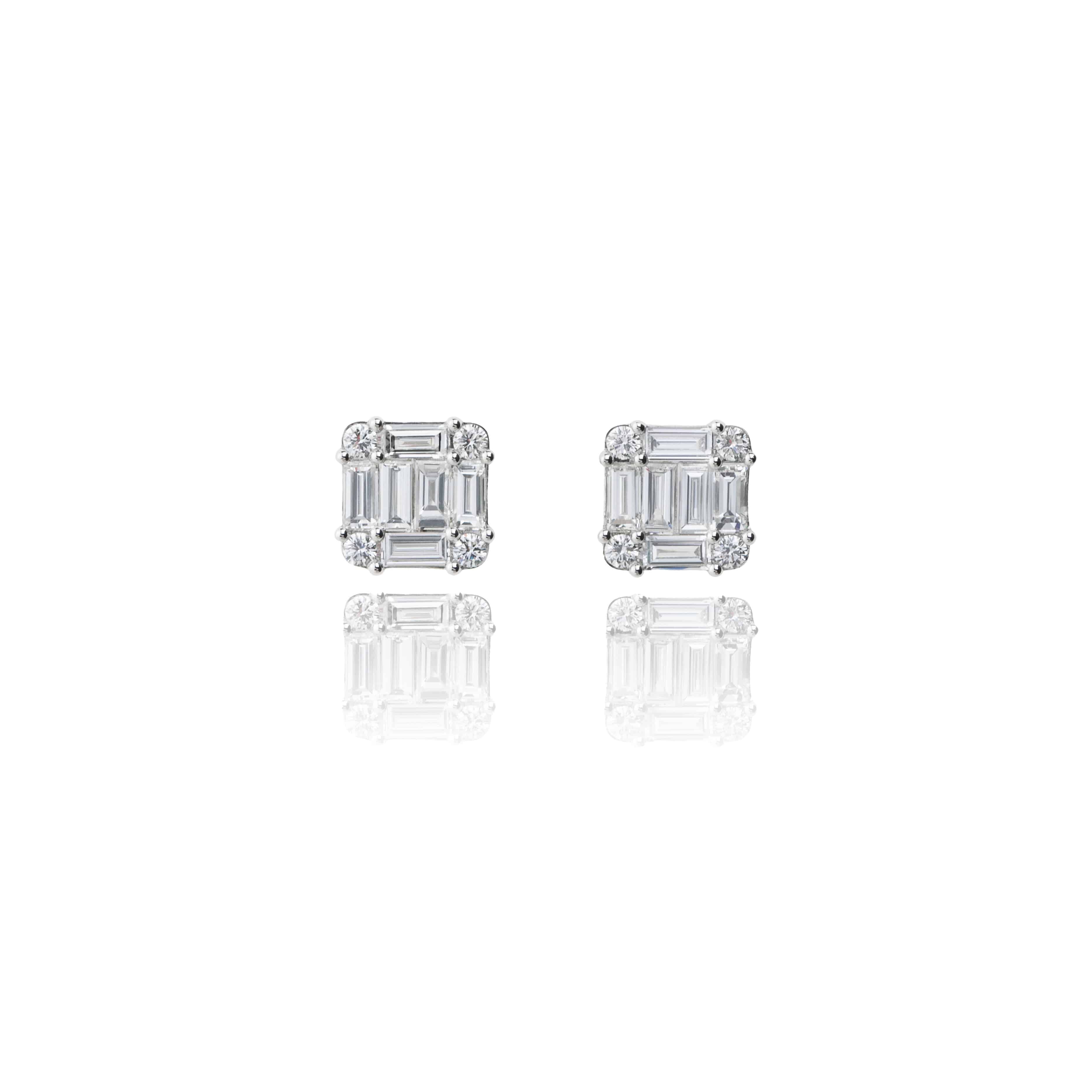 Illusion Diamond Earrings