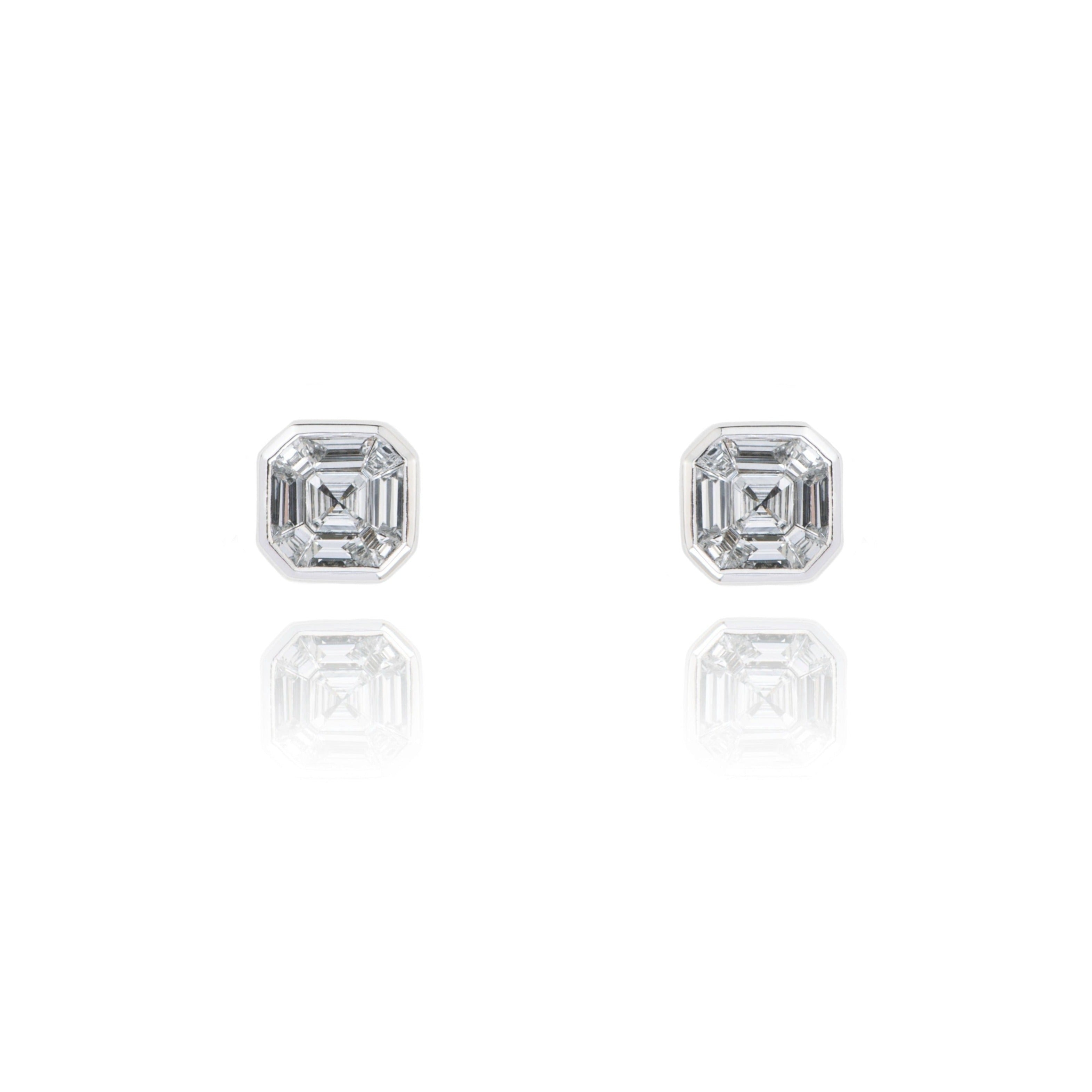 Illusion Diamond Earrings