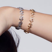 Infinity Bracelet in Rose Gold with Diamonds - K.S. Sze & Sons