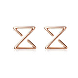 Infinity Ear Studs in Rose Gold