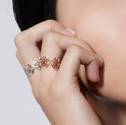 Infinity Ring in 18K Gold With Diamonds - K.S. Sze & Sons