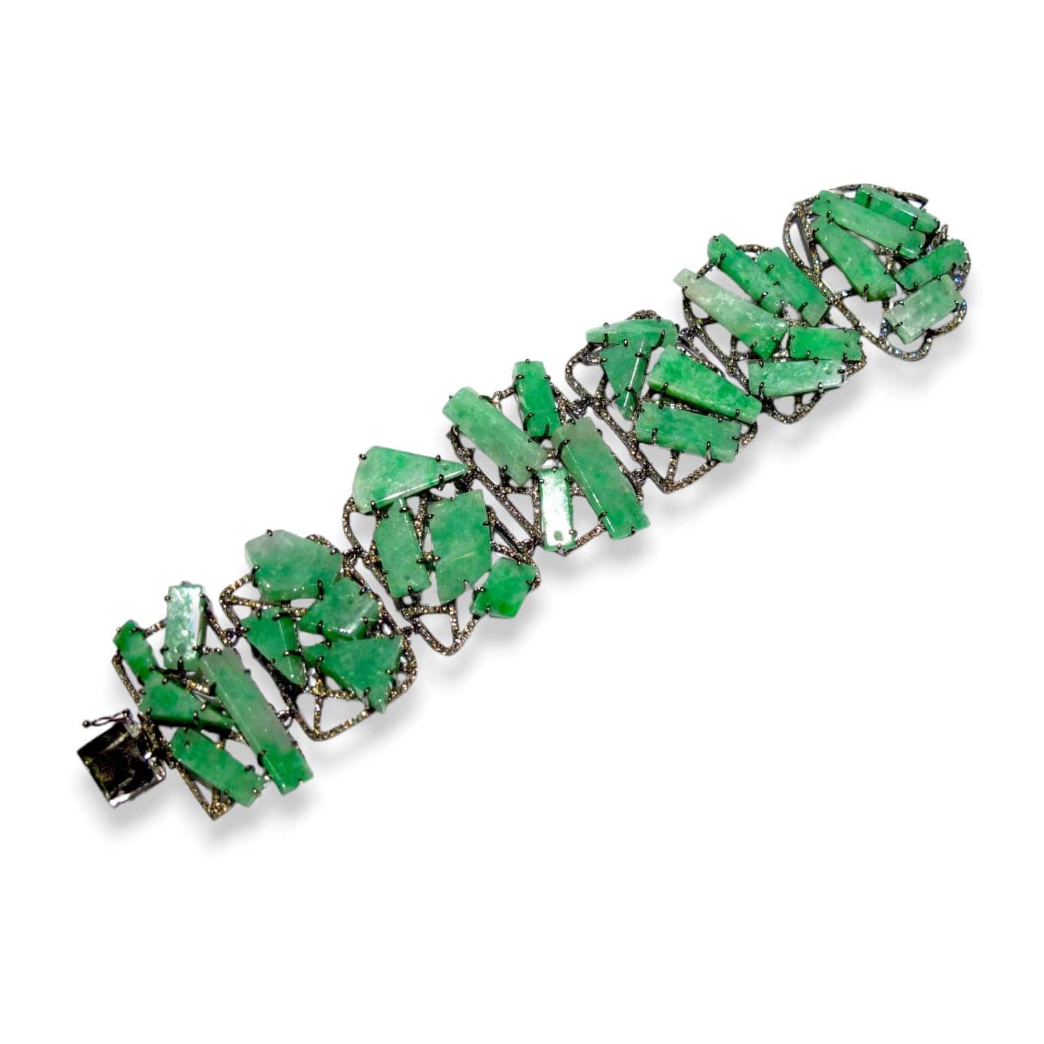 Jade & Brown Diamond Bracelet - K.S. Sze & Sons