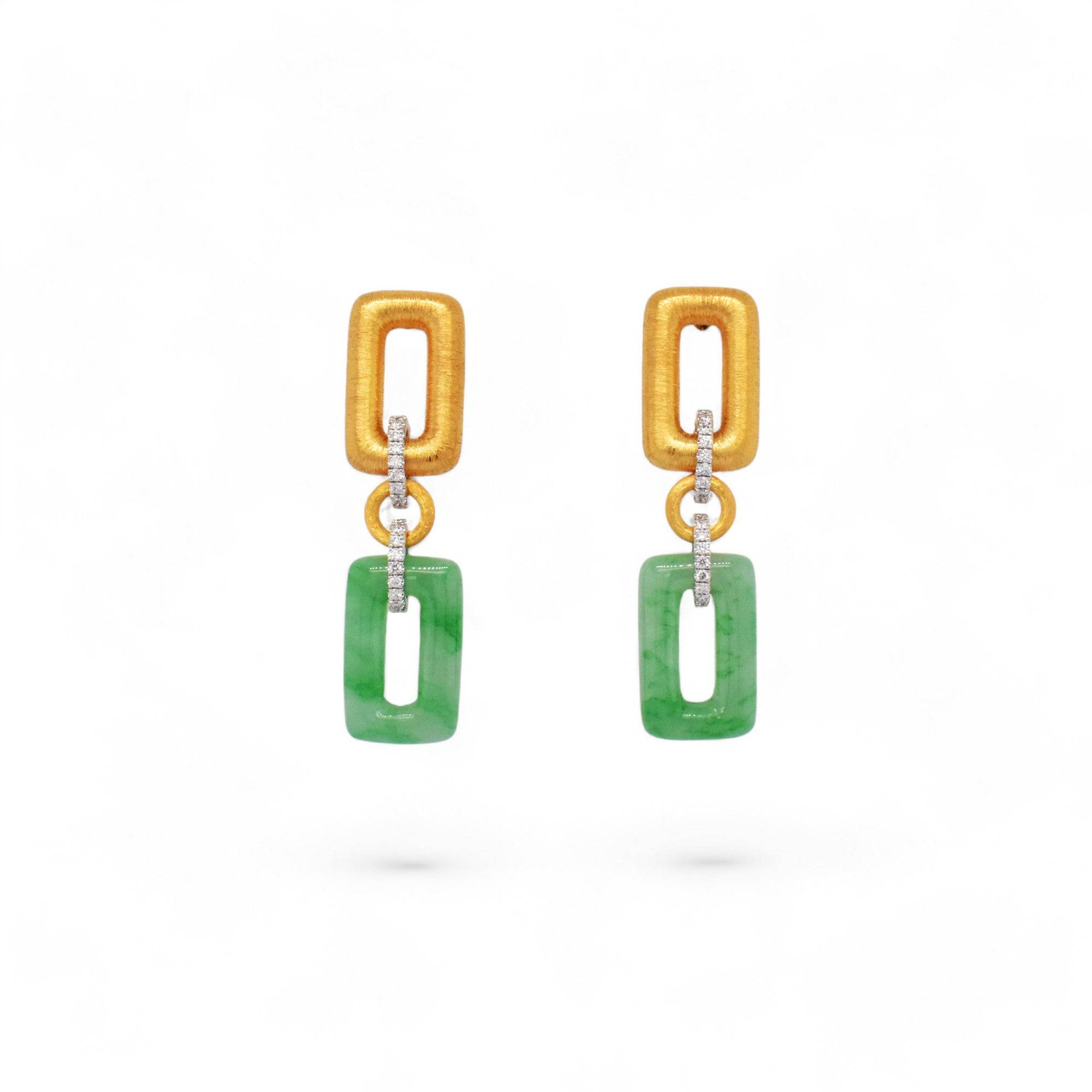 Jade Chain Earrings - K.S. Sze & Sons