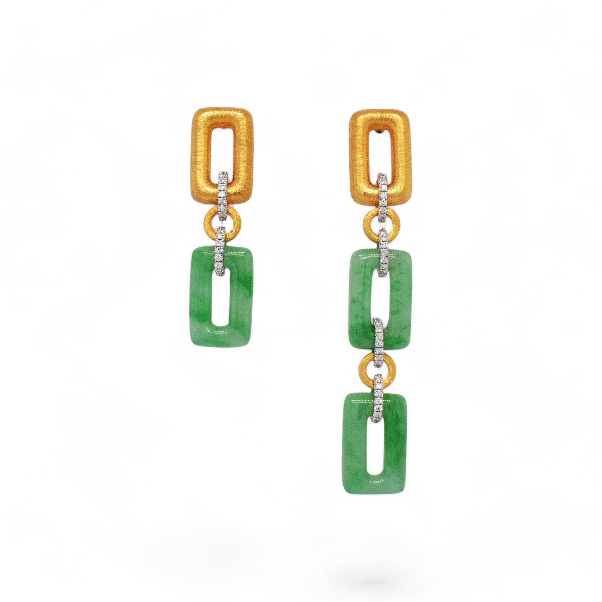 Jade Chain Earrings - K.S. Sze & Sons