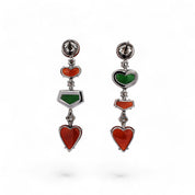 Jade Dangling Heart Earrings - K.S. Sze & Sons