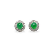 Jade & Diamond Earrings