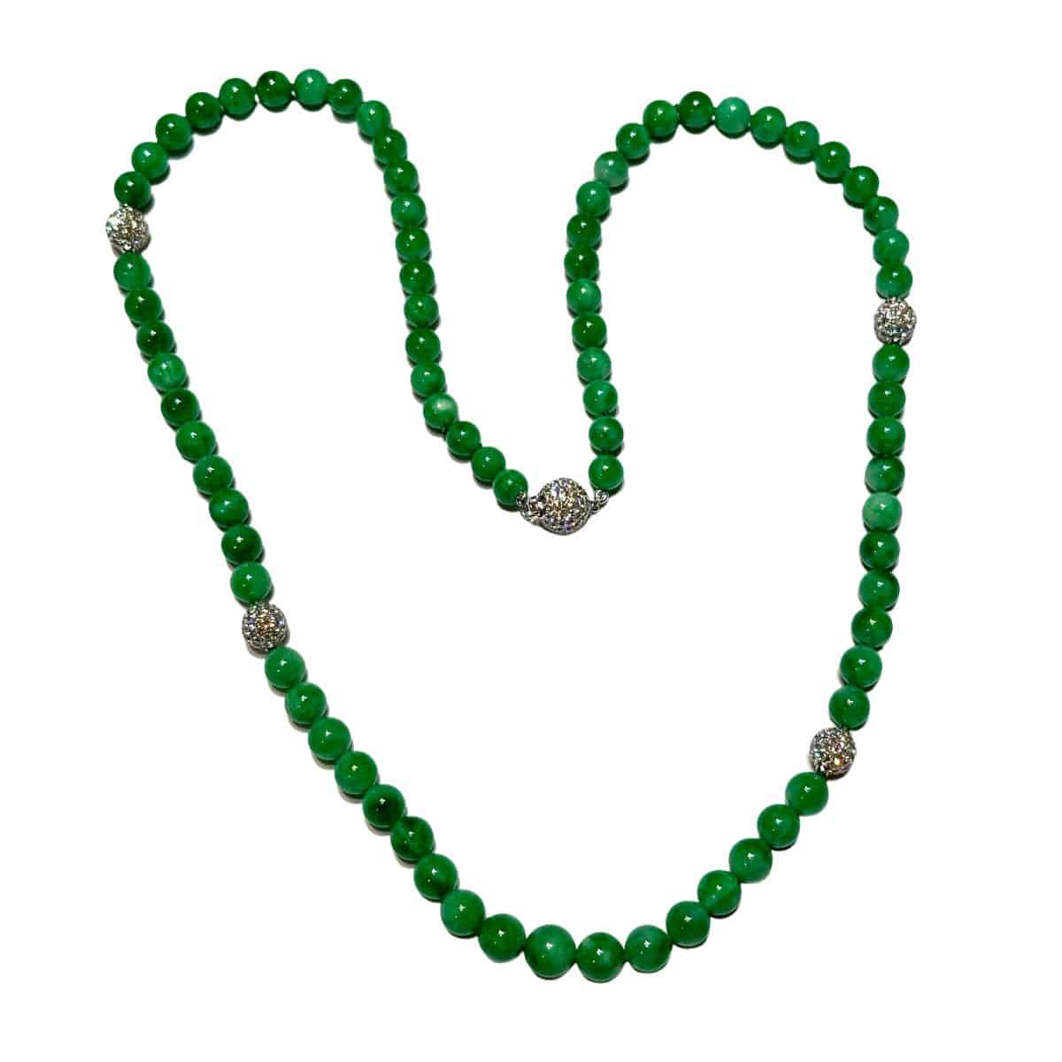 Jade & Diamond Necklace - K.S. Sze & Sons