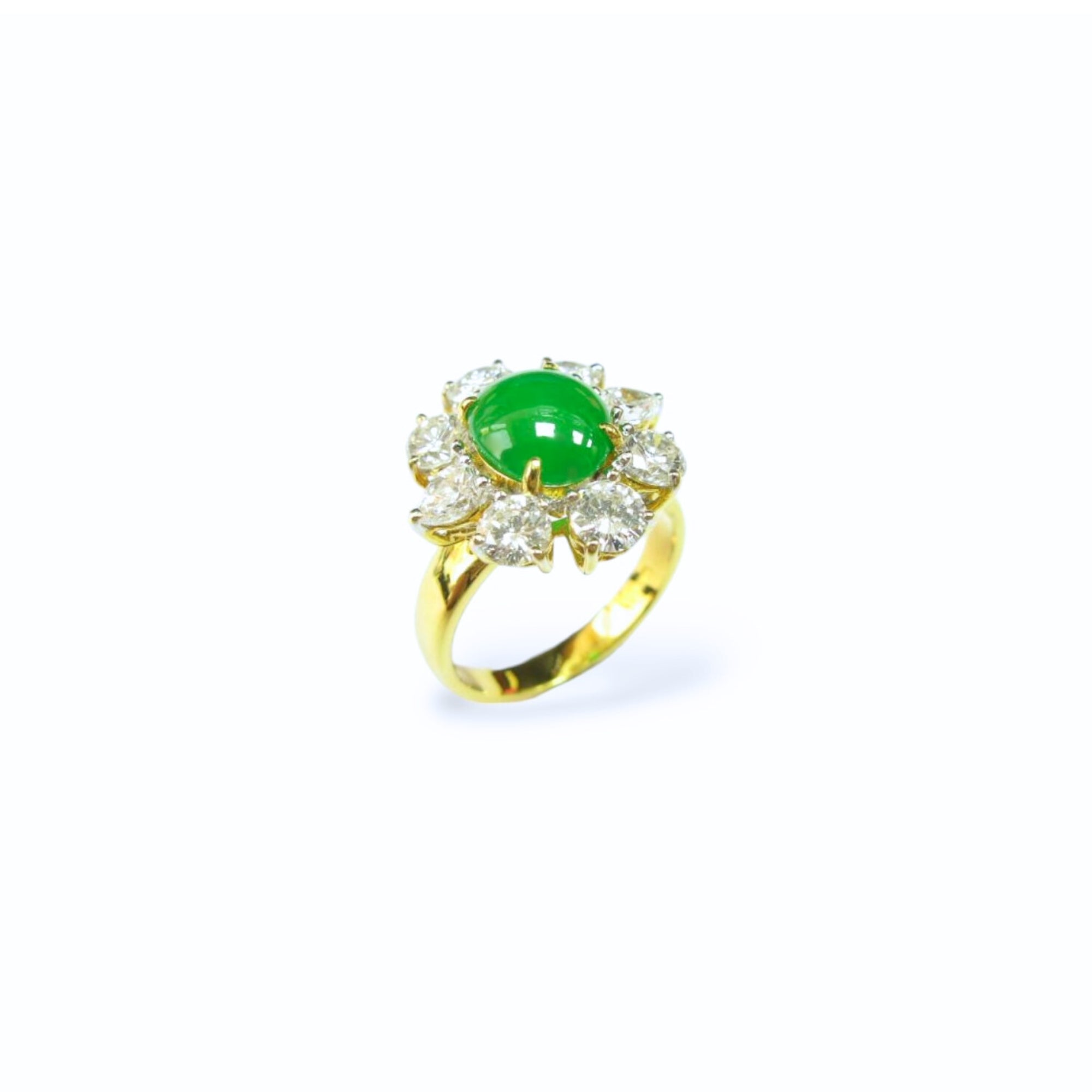 Jade & Diamond Ring - K.S. Sze & Sons