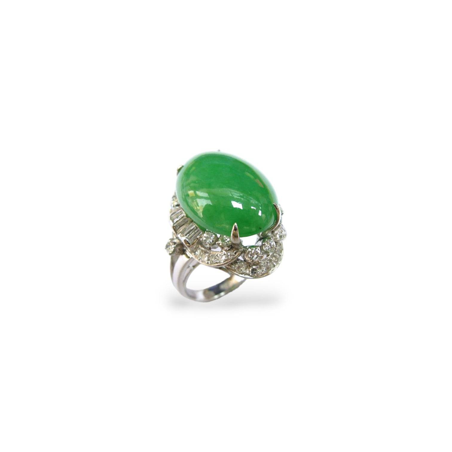 Jade & Diamond Ring - K.S. Sze & Sons