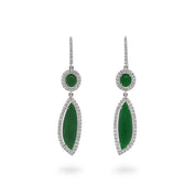 Jadeite & Diamond Drop Earrings - K.S. Sze & Sons