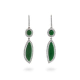 Jadeite & Diamond Drop Earrings