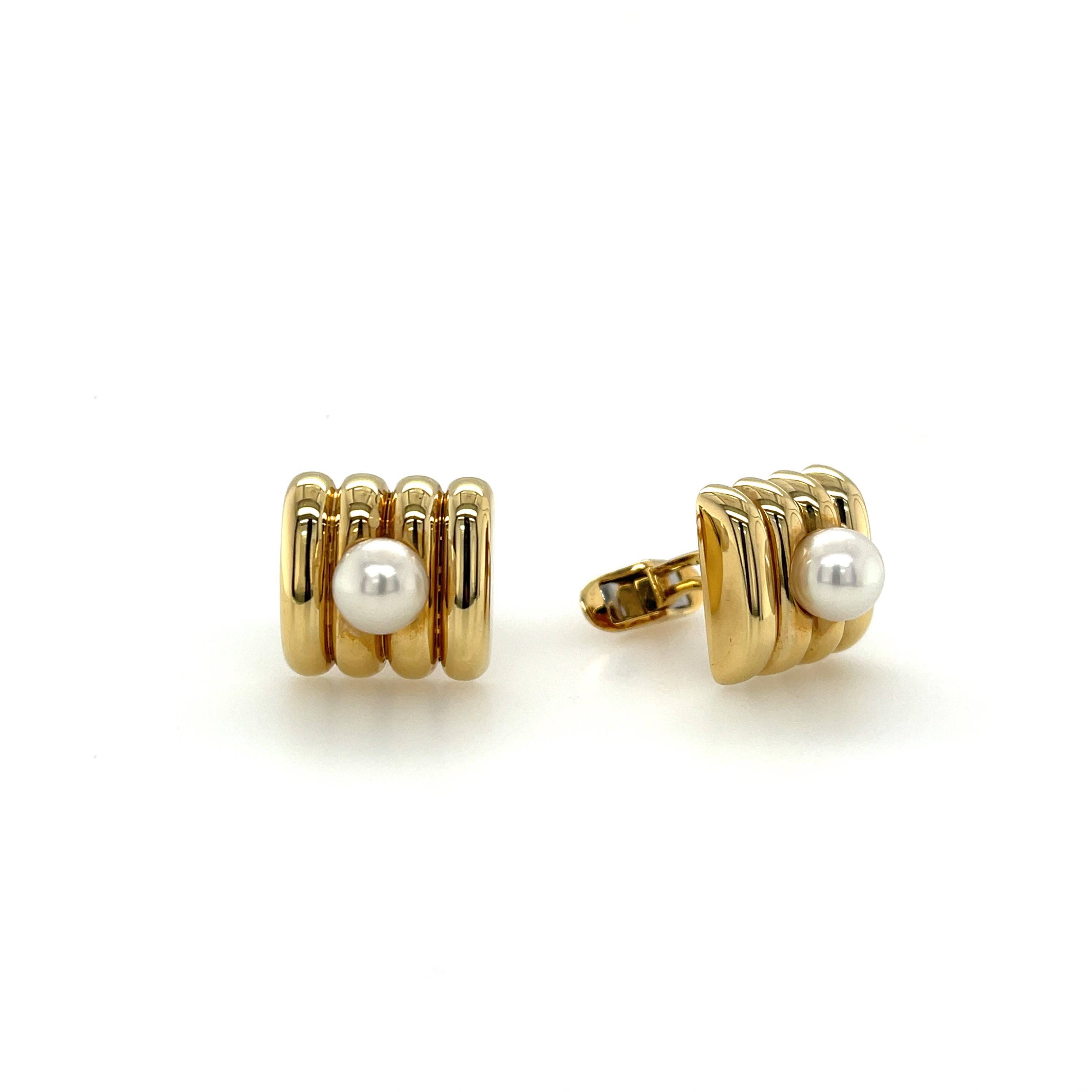 Japanese Cultured Pearl Cufflinks