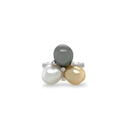 Keshi Pearl & Diamond Ring