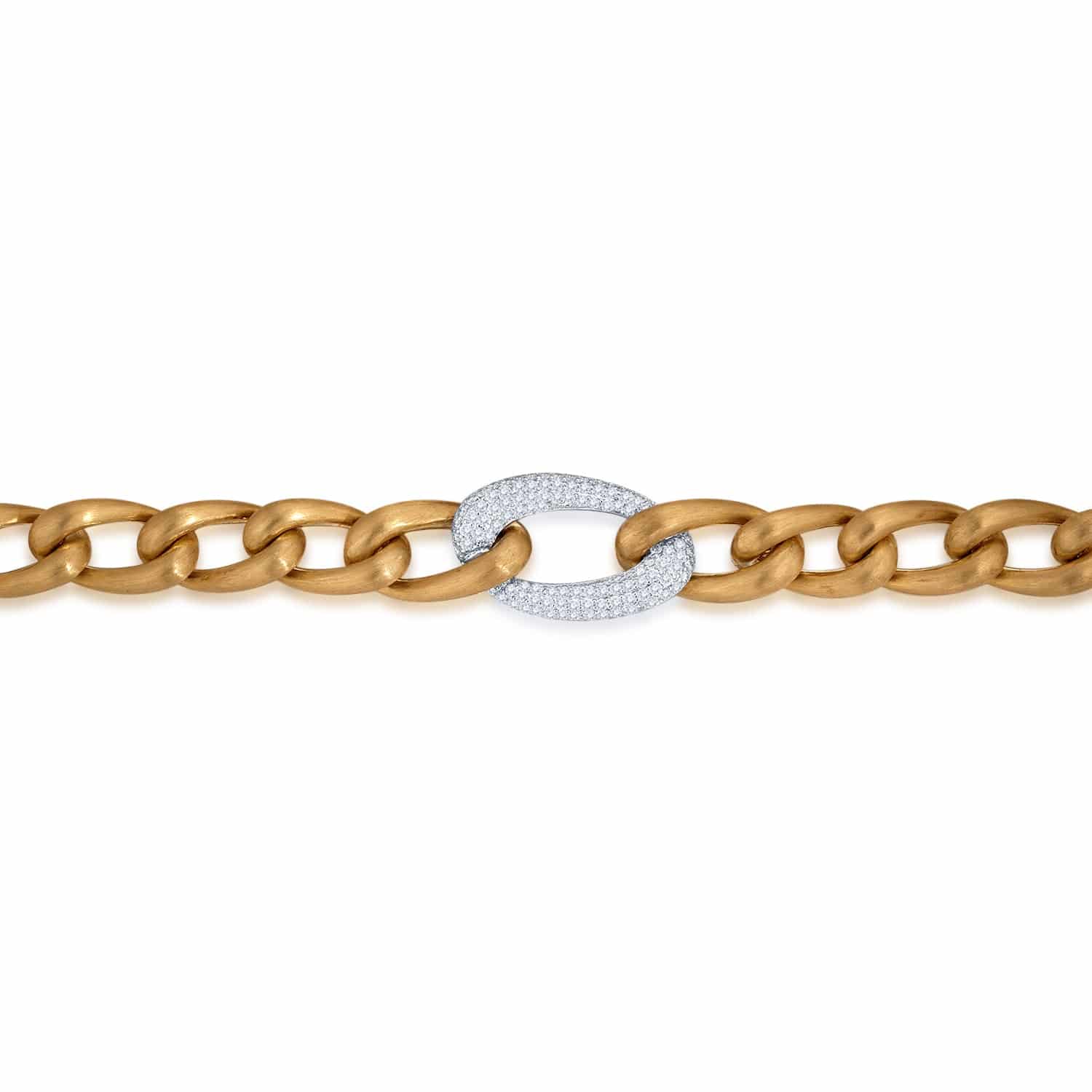 Knotted Diamond Gold Link Necklace - K.S. Sze & Sons