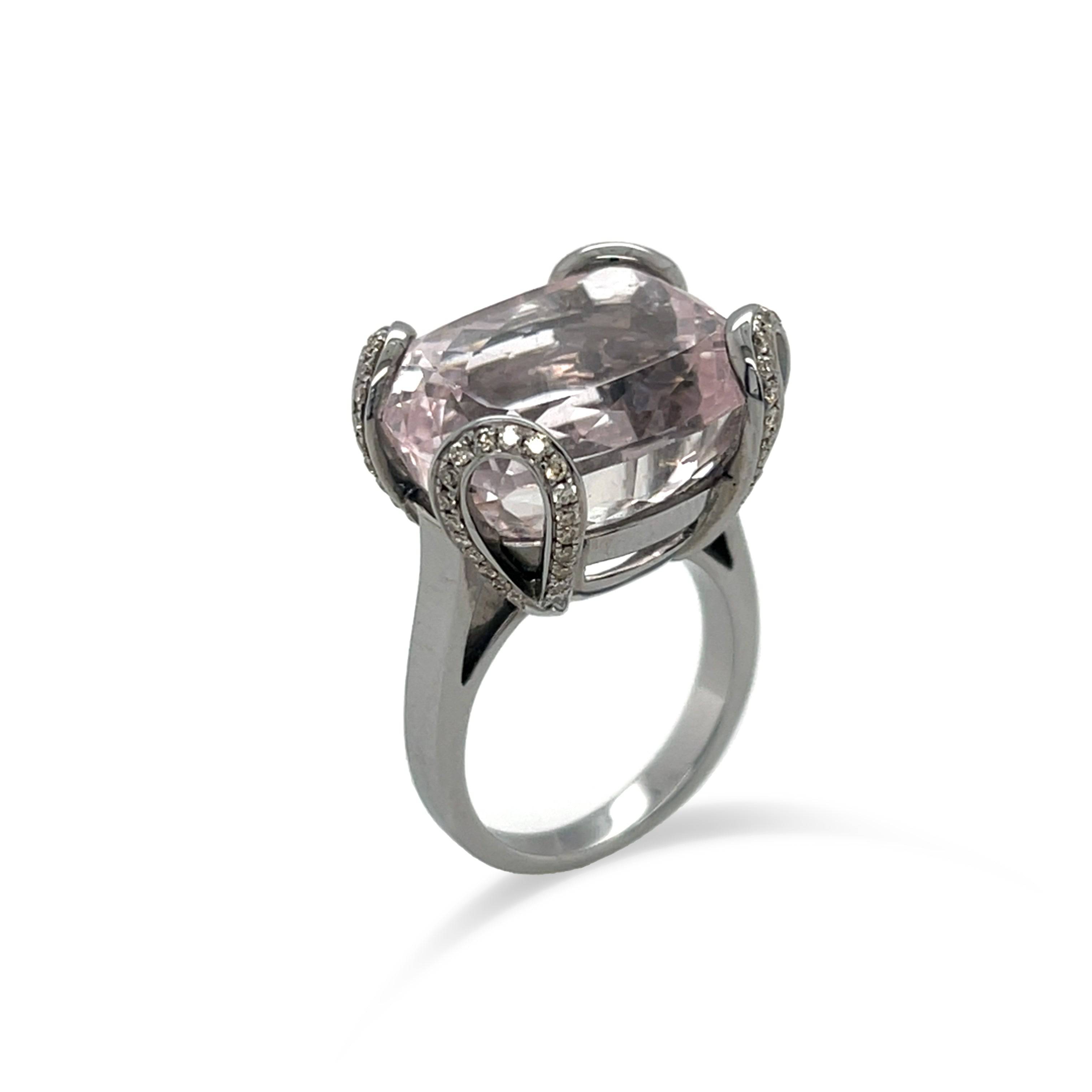 Kunzite & Diamond Ring - K.S. Sze & Sons