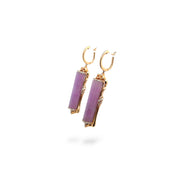 Lavender Jade & Diamond Drop Earrings - K.S. Sze & Sons