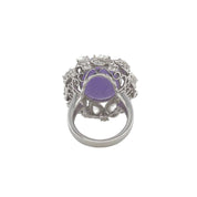 Lavender Jade & Diamond Ring - K.S. Sze & Sons