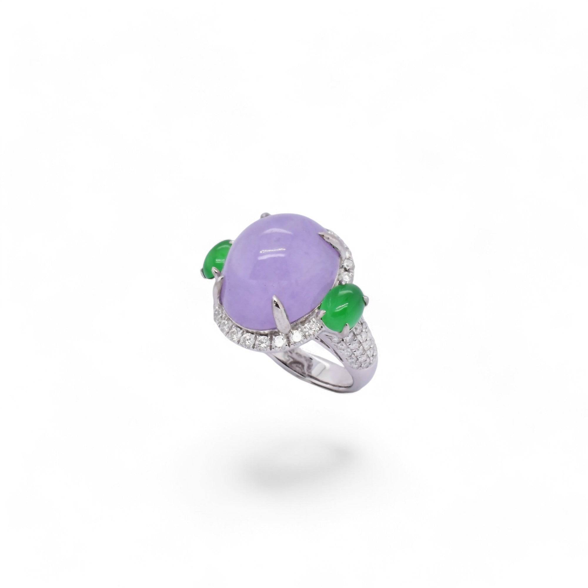 Lavender Jade Garden Ring - K.S. Sze & Sons