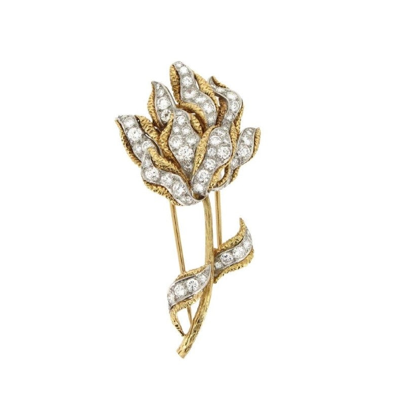 Floral Diamond Brooch