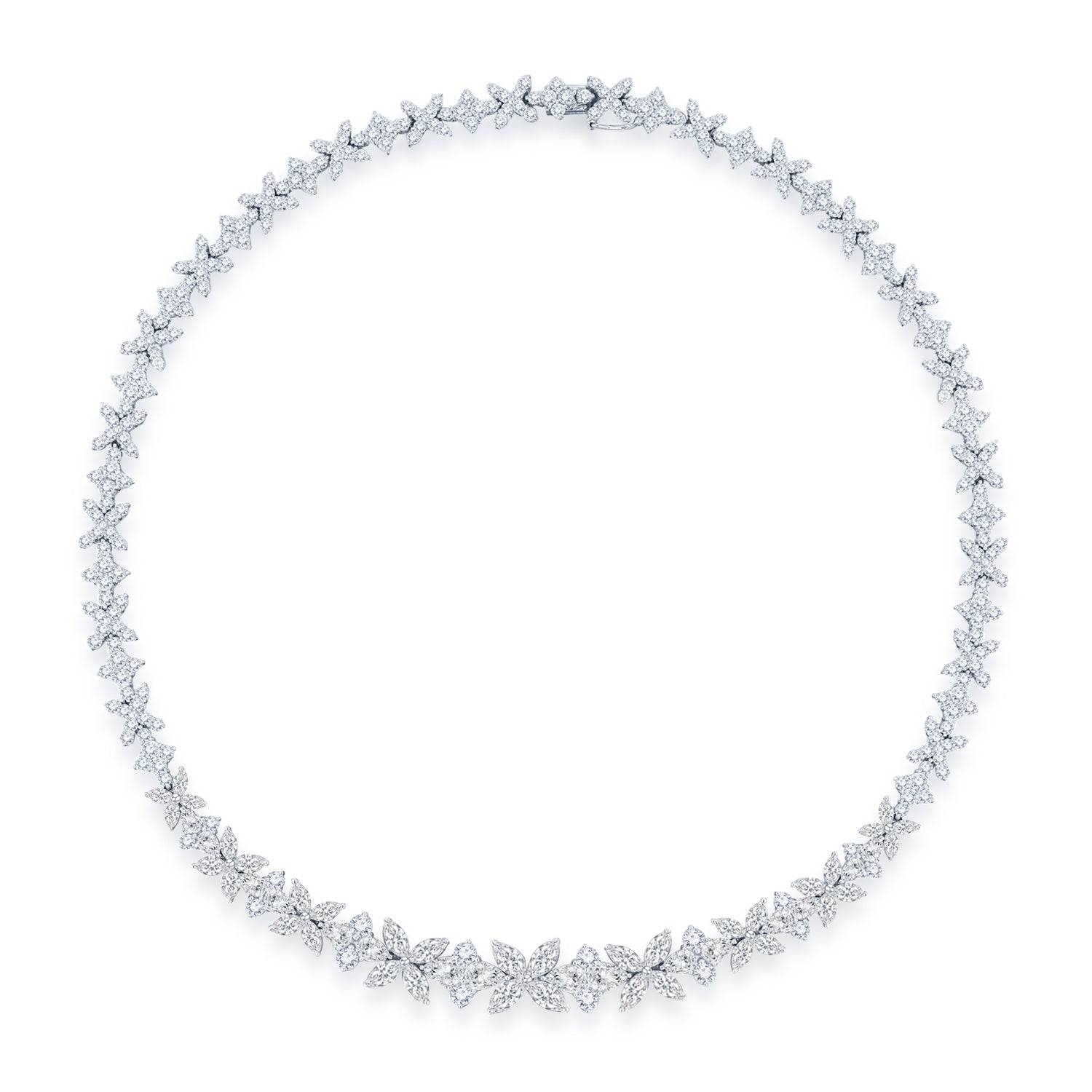 Marquise Shaped Diamond Necklace - K.S. Sze & Sons