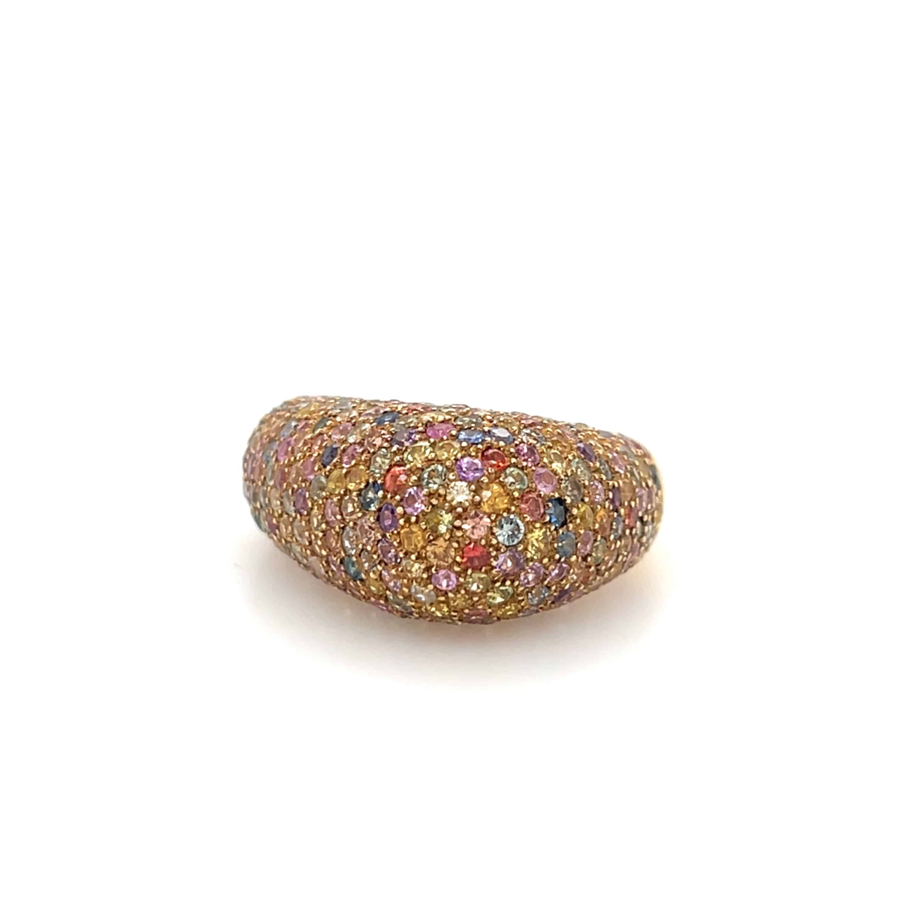 Multicolored Sapphire Cocktail Ring - K.S. Sze & Sons