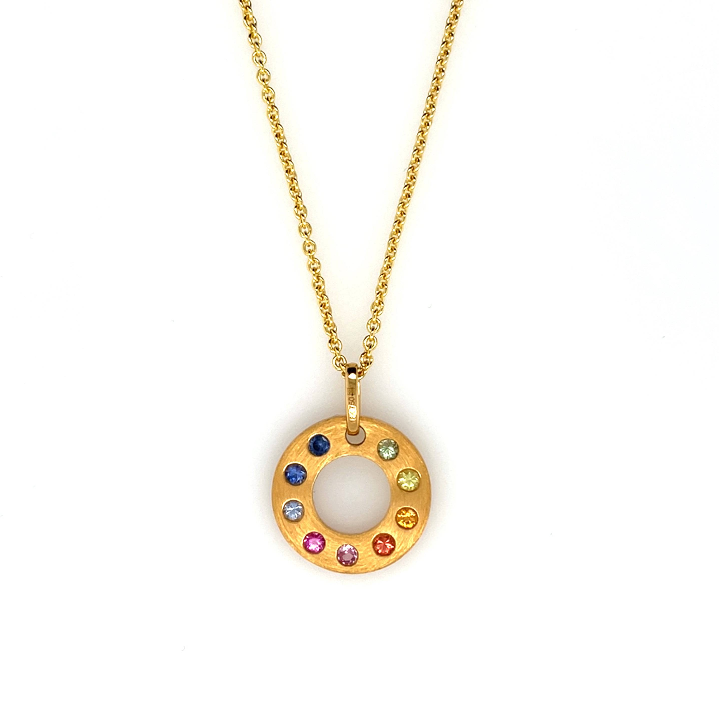 Multicolored Sapphire Pendant - K.S. Sze & Sons