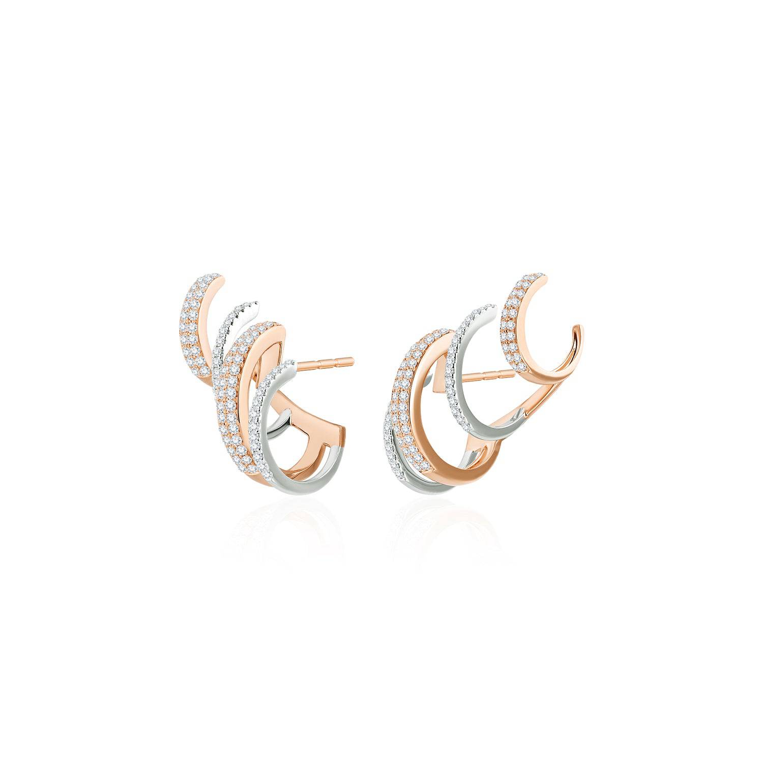 Multiple Hoop Diamond Earrings - K.S. Sze & Sons